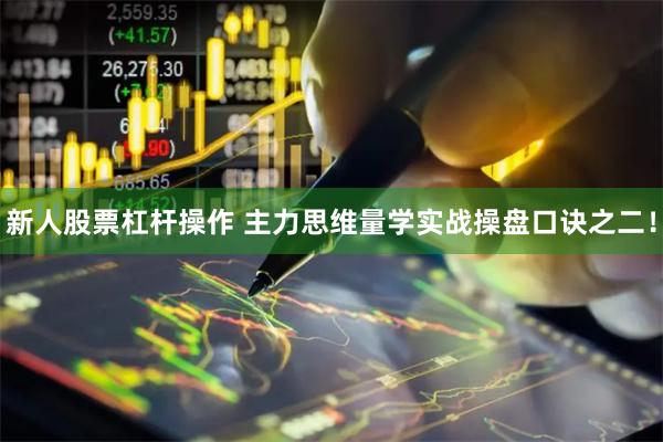 新人股票杠杆操作 主力思维量学实战操盘口诀之二！